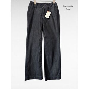 Christopher Blue Women’s Dark Wash Denim Trousers  | Wide Leg Jeans